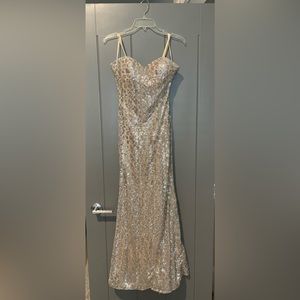 La Femme Sequined Formal Gown - Like New